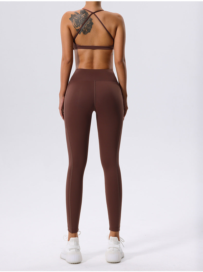 European And American Yoga Clothes Suit Shockproof Sports Underwear