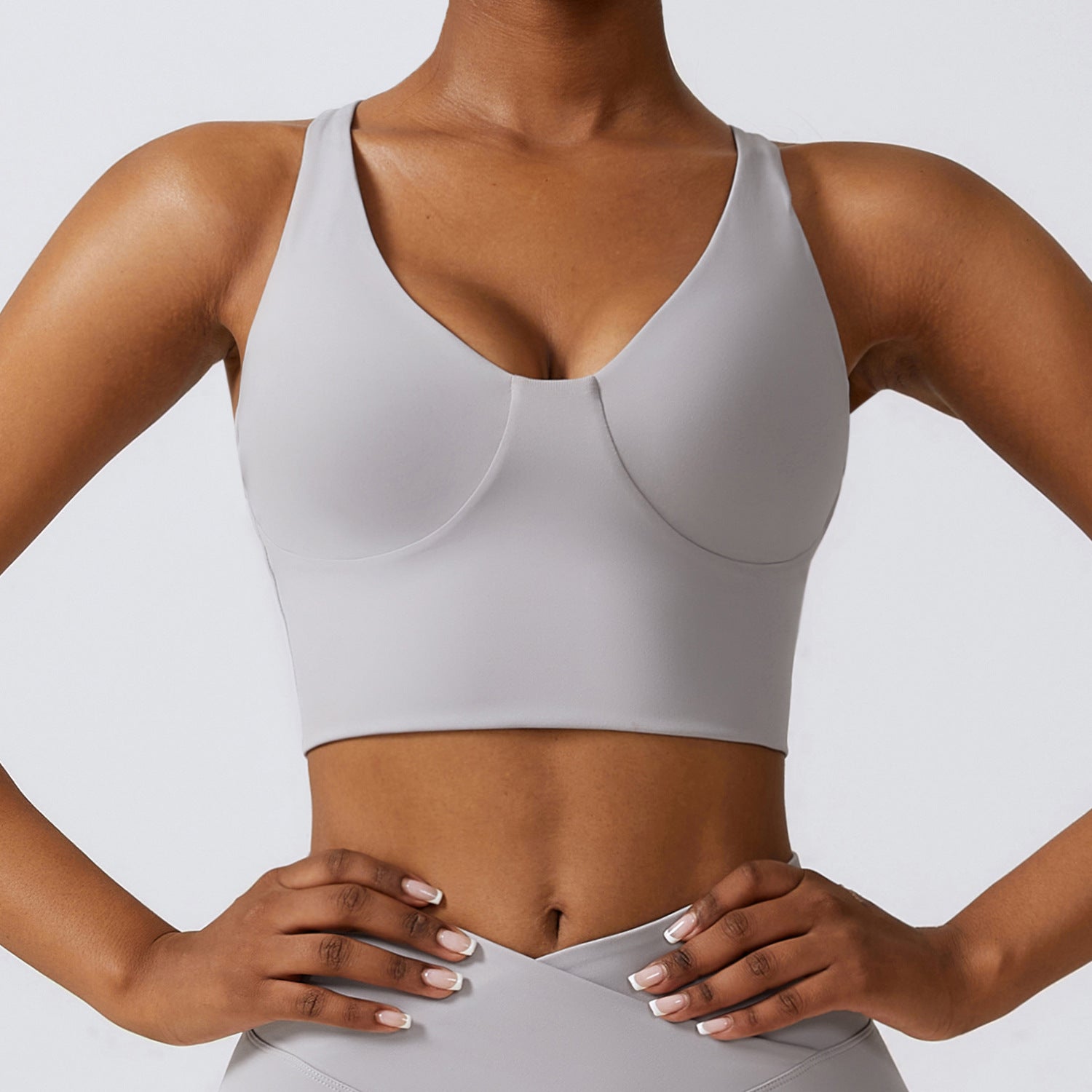 Gather Shockproof Beauty Back Quick-drying Workout Clothes Running Sports Bra