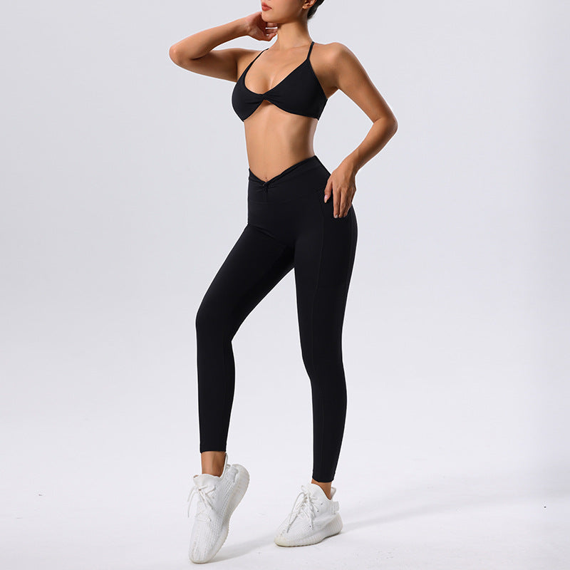 European And American Yoga Clothes Suit Shockproof Sports Underwear