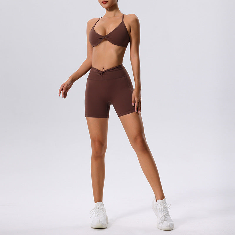European And American Yoga Clothes Suit Shockproof Sports Underwear