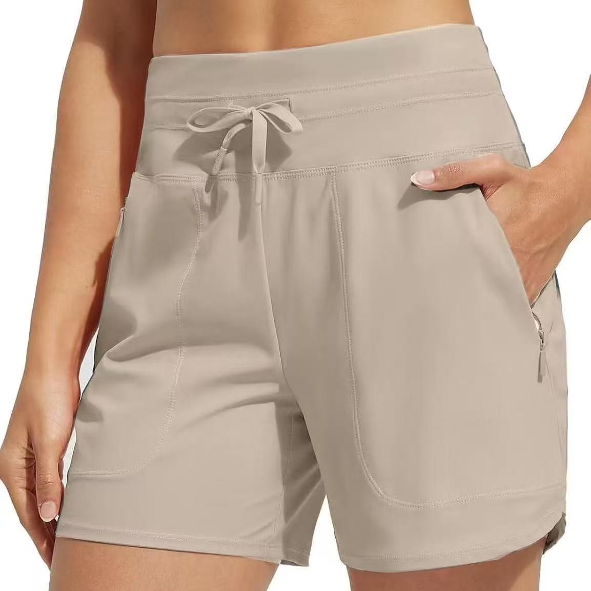 European And American High Waist Yoga Loose Leisure Sports Shorts