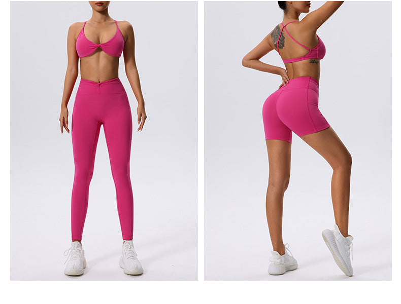 European And American Yoga Clothes Suit Shockproof Sports Underwear