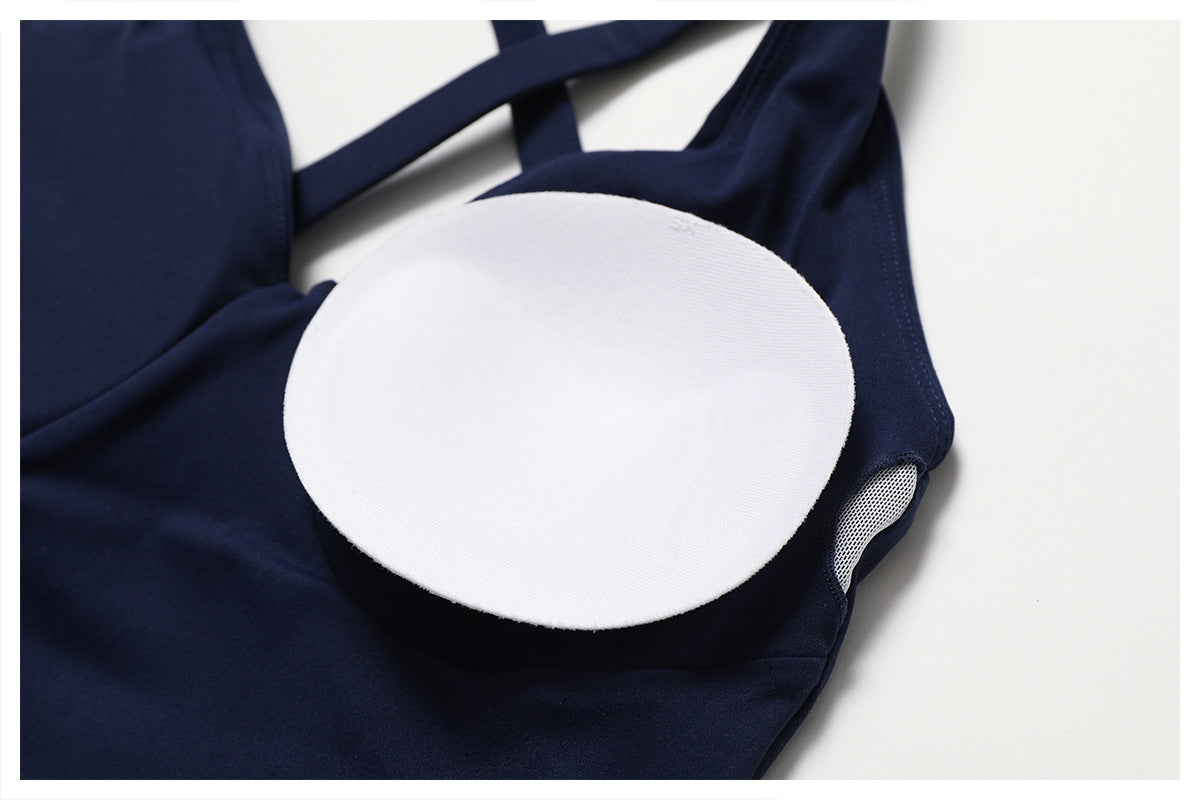 Gather Shockproof Beauty Back Quick-drying Workout Clothes Running Sports Bra